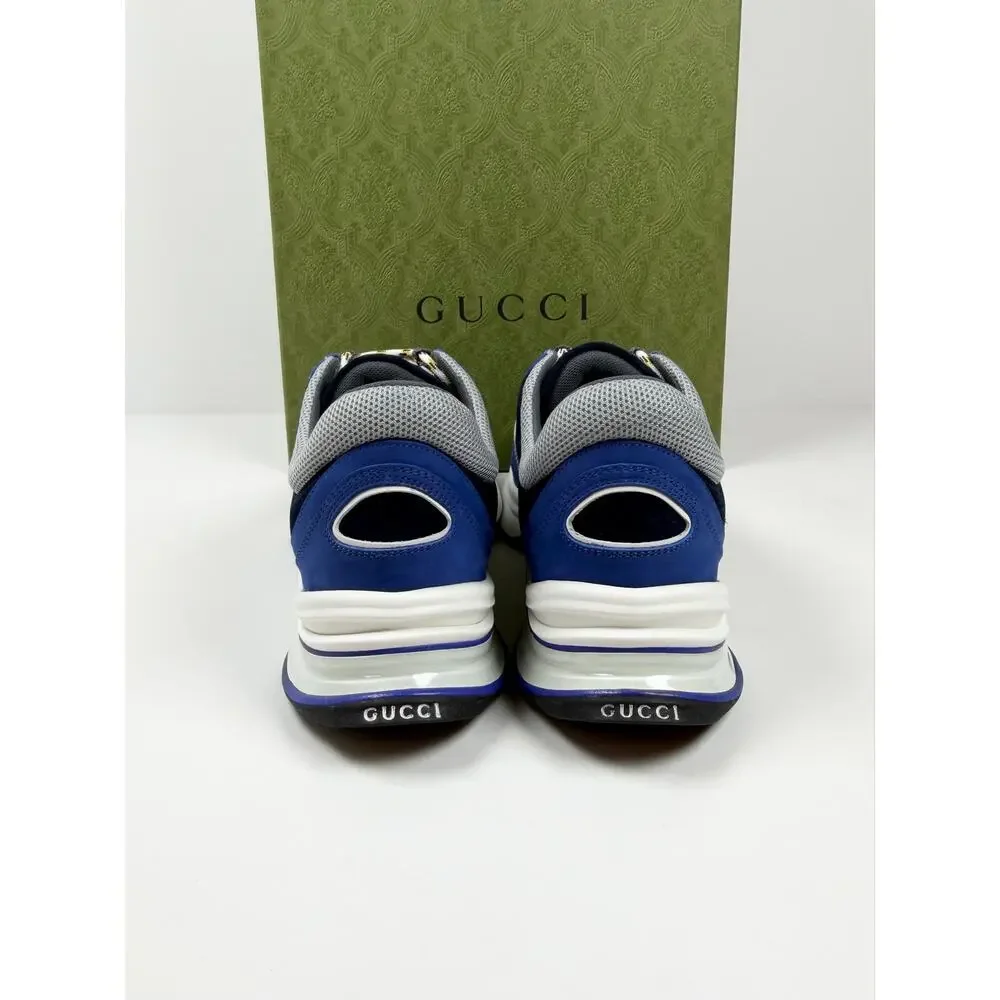 Size 8.5US - Gucci Run Sneaker Blue NEW
